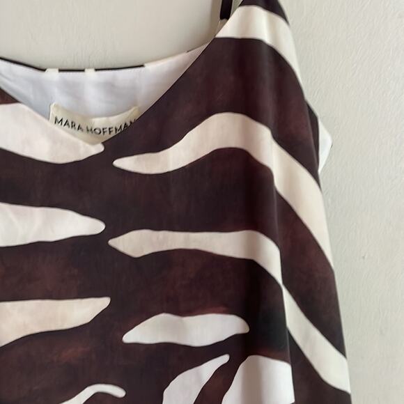 Mara Hoffman Zebra Tank Top Cream Brown Multi - Picture 6 of 16